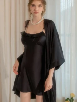 Ensembles de pyjama Sage Rave Club Lingerie en polyester dos nu