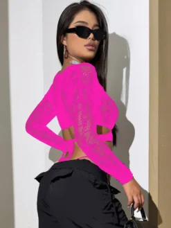 Ensembles de pyjamas noirs ajourés lingerie décontractée pour tous les jours