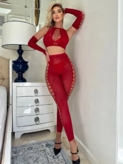 Ensembles de vêtements de club sexy sans manches et découpés