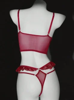 Ensembles 2 pièces en dentelle pour lingerie grandes tailles