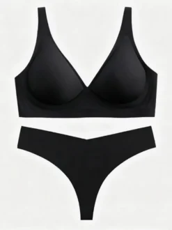 Ensembles soutien-gorge et culotte 2 pièces de lingerie verte