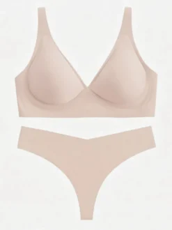 Ensembles soutien-gorge et culotte 2 pièces de lingerie verte