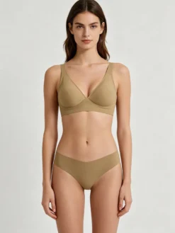 Ensembles soutien-gorge et culotte 2 pièces de lingerie verte