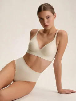 Ensembles soutien-gorge et culotte 2 pièces de lingerie verte