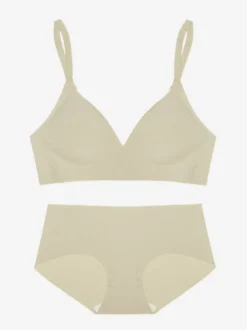 Ensembles soutien-gorge et culotte 2 pièces de lingerie verte