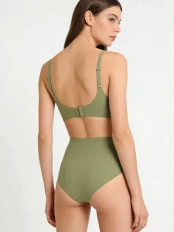 Ensembles soutien-gorge et culotte 2 pièces de lingerie verte
