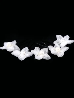 Epingle à cheveux en voile de tulle de 5 pièces
