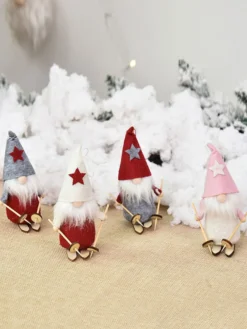 Eric White Christmas Santa Claus Doll Polyester Fiber Christmas Holidays Costumes Props