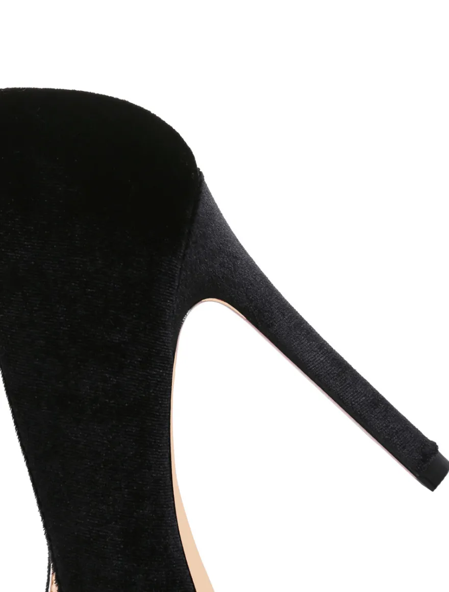 Escarpin Bleu Royal Velvet Bout Pointu Talon Aiguille 2026 Escarpins Femmes