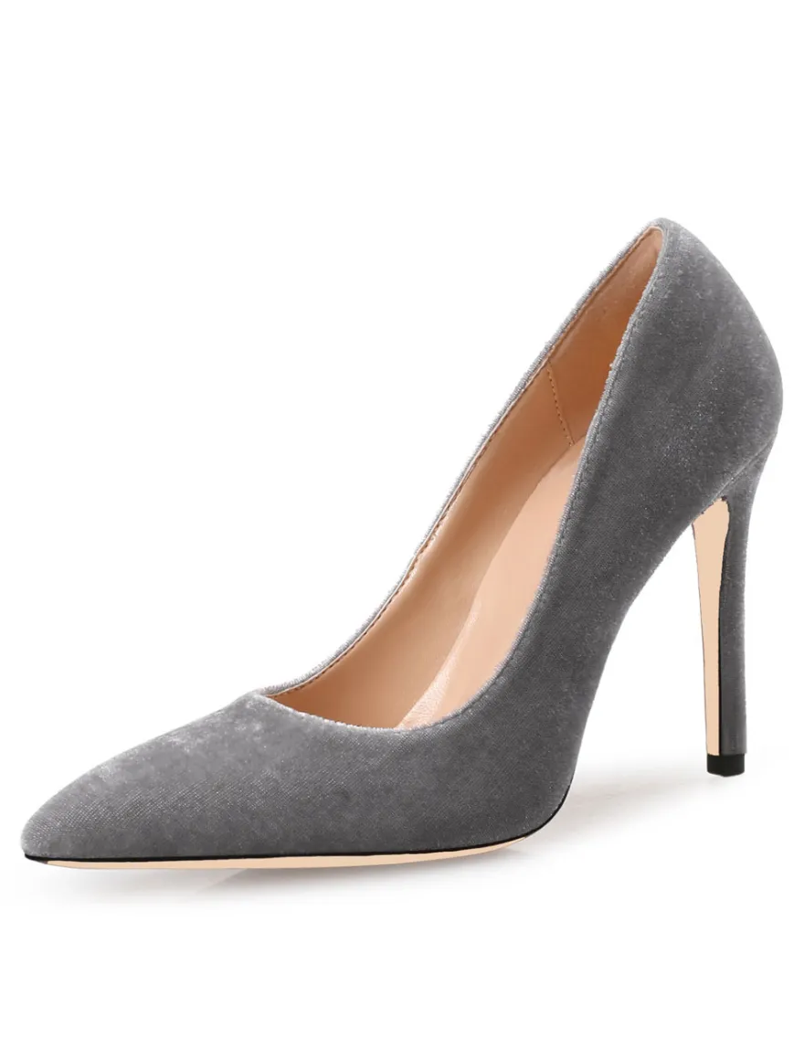 Escarpin Bleu Royal Velvet Bout Pointu Talon Aiguille 2026 Escarpins Femmes