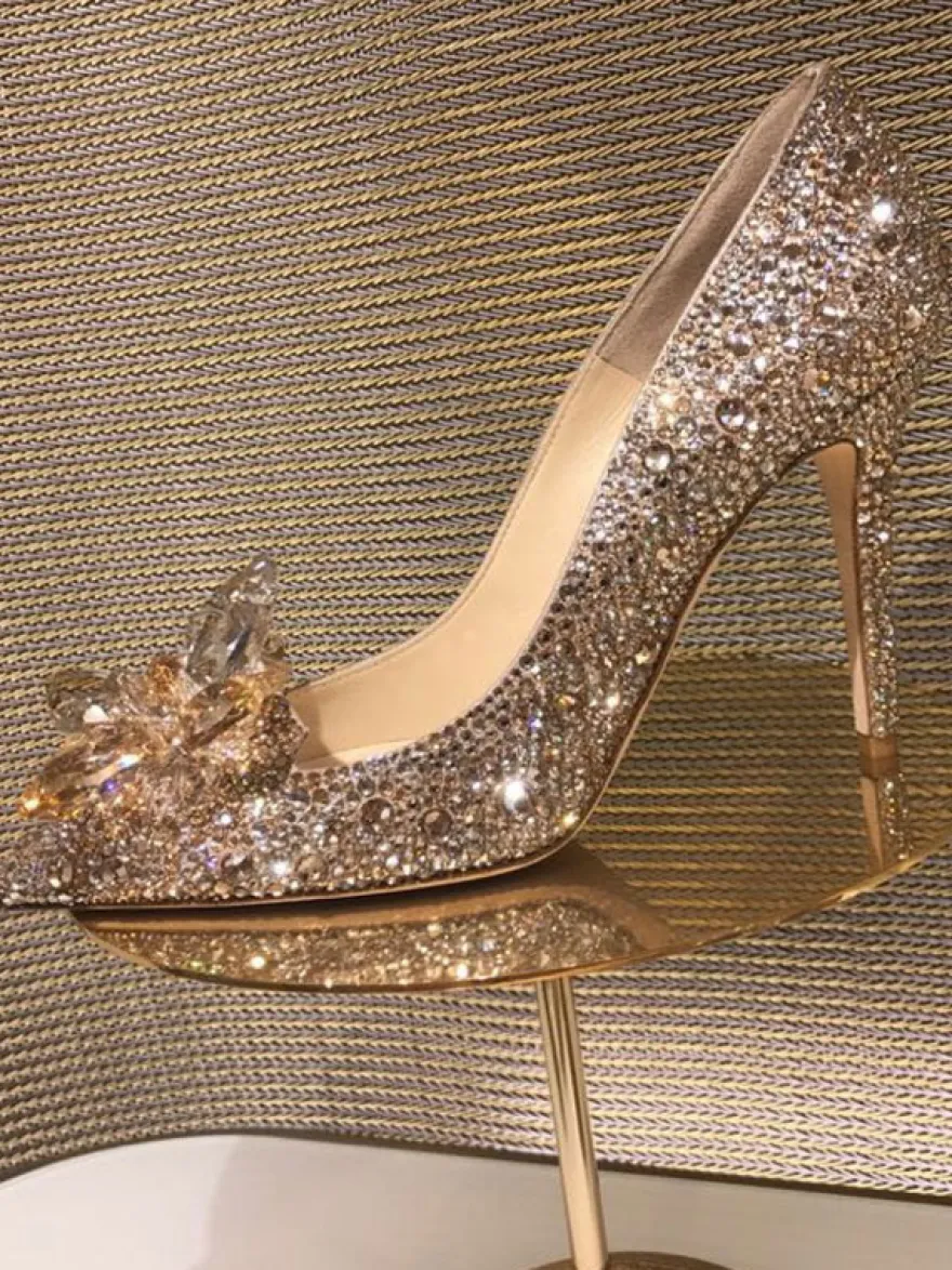 Escarpins de soirée à strass et cristaux pour femmes