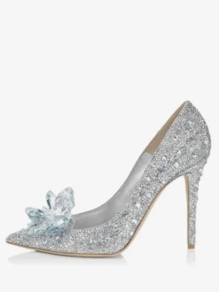 Escarpins de soirée à strass et cristaux pour femmes