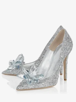 Escarpins de soirée à strass et cristaux pour femmes