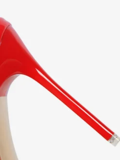 Escarpins femme slingbacks nude en PU talon haut bout pointu