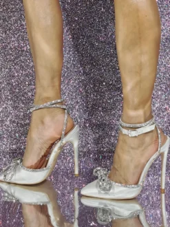 Escarpins femmes Talons hauts Bout pointu Talon stiletto Satiné