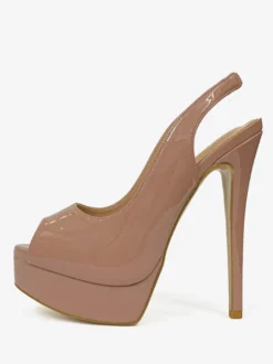 Escarpins Femmes Talons Hauts Bout Ouvert Plateforme Talon Aiguille
