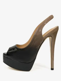 Escarpins Femmes Talons Hauts Bout Ouvert Plateforme Talon Aiguille