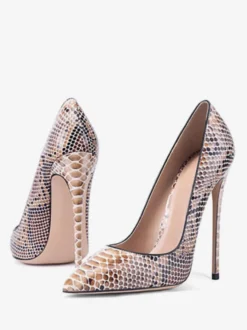 Escarpins femme talon haut bout pointu brillant