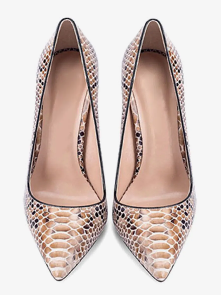 Escarpins femme talon haut bout pointu brillant