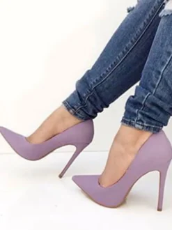 Escarpins femme talon haut bout pointu