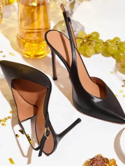Escarpins habillés pour femmes Slingback Desinged Bout pointu Talons hauts