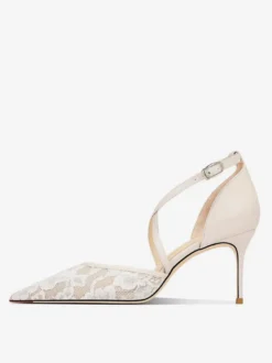 Escarpins à lacets pour femmes bout pointu brides croisées chaussures de mariage et de soirée