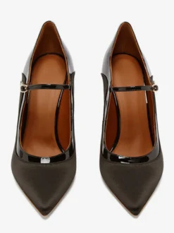 Escarpins Mary Jane noirs à bout pointu et talons hauts
