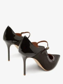 Escarpins Mary Jane noirs à bout pointu et talons hauts