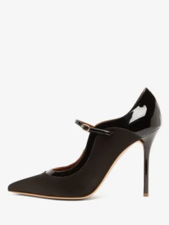 Escarpins Mary Jane noirs à bout pointu et talons hauts