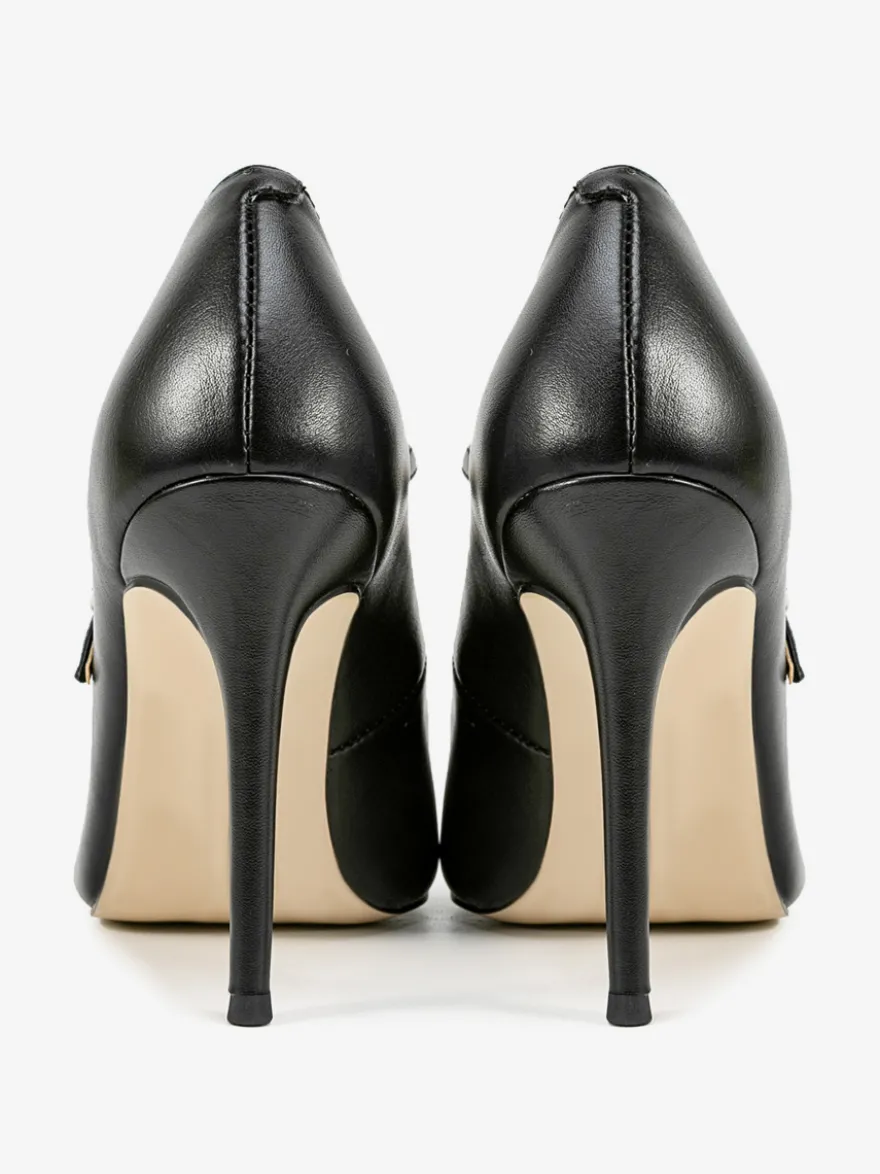 Escarpins noirs Mary Jane à bout pointu et talons aiguilles