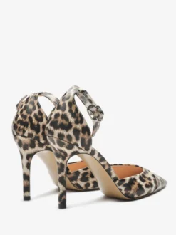Escarpins noirs à talons hauts pour femmes bout pointu et bride cheville