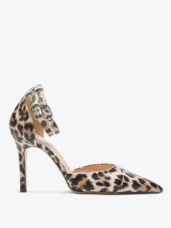 Escarpins noirs à talons hauts pour femmes bout pointu et bride cheville