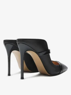 Escarpins noirs à talons hauts pour femmes bout pointu et dos nu