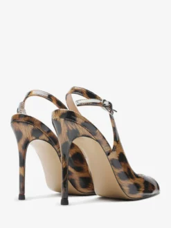 Escarpins nude à bout ouvert et bride arrière pour femmes
