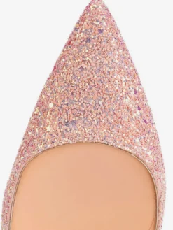 Escarpins à paillettes à bout pointu chaussures de soirée faciles à enfiler