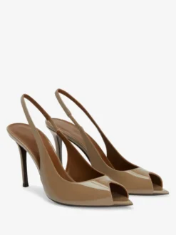 Escarpins Rouges À Talons Hauts Bout Ouvert À Bride Sexy Chaussures Femmes