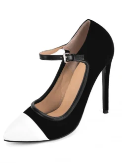 Escarpins à Talon Haut Femme 2026 Color-Block Pointu Escarpins Chic Sexy Talon Aiguille Escarpins Femmes