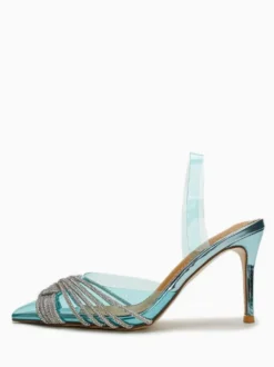 Escarpins à talons aiguilles pour femmes bout pointu et strass