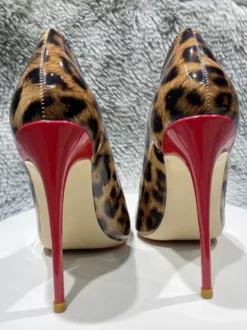 Escarpins à talons aiguilles sexy pour femmes bout pointu imprimé léopard