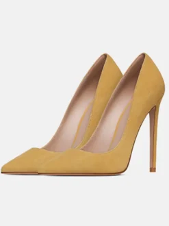 Escarpins à Talons Hauts avec Bout Pointu Unicolore