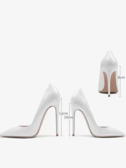 Escarpins à Talons Hauts avec Bout Pointu Unicolore