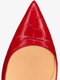 Escarpins À Talons Hauts Bout Pointu Sexy Femmes Motif Pierre Rouges À Enfiler