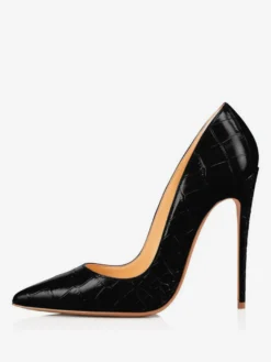 Escarpins À Talons Hauts Bout Pointu Sexy Femmes Motif Pierre Rouges À Enfiler