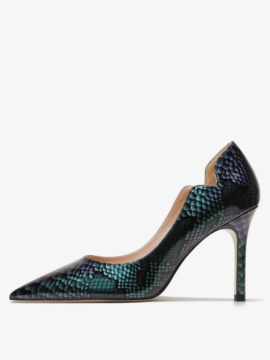 Escarpins à talons hauts et bout pointu pour femmes à enfiler à talon aiguille