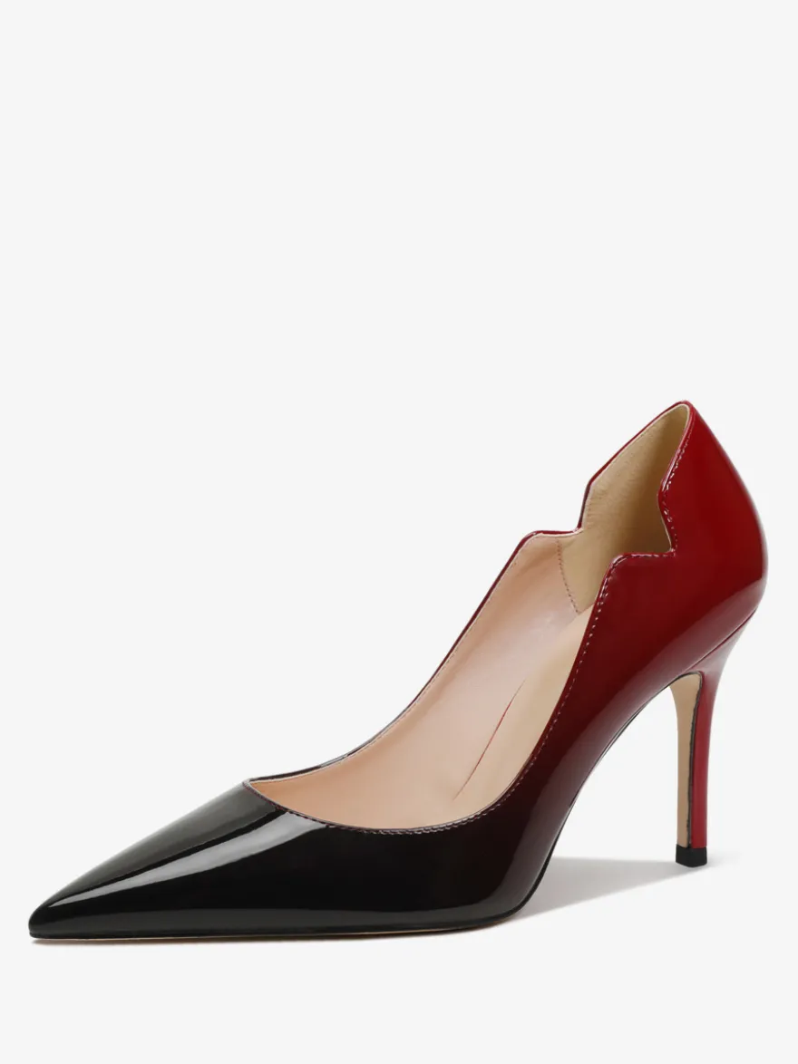 Escarpins à talons hauts et bout pointu pour femmes à enfiler à talon aiguille