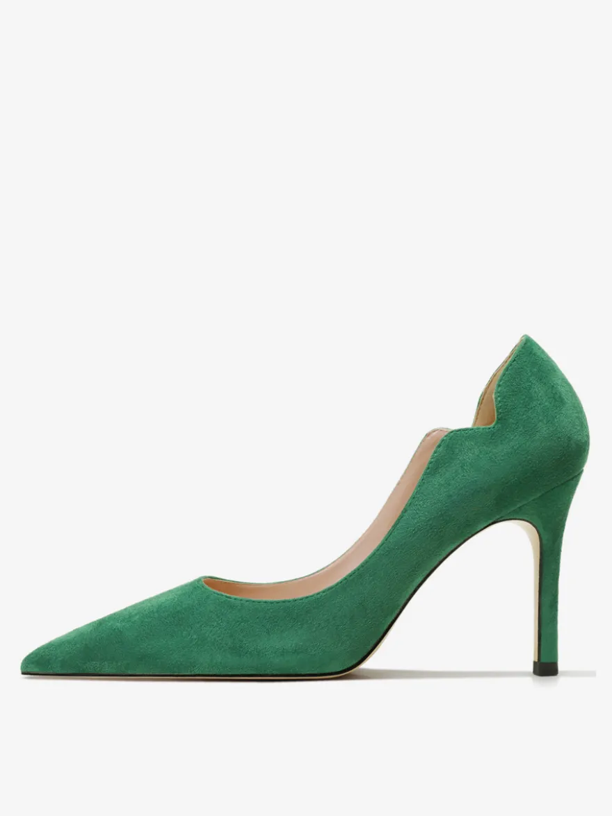 Escarpins à talons hauts et bout pointu pour femmes à enfiler à talon aiguille