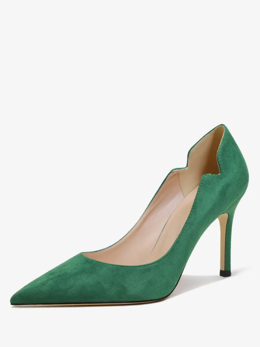 Escarpins à talons hauts et bout pointu pour femmes à enfiler à talon aiguille