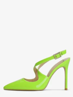 Escarpins à talons hauts et bout pointu pour femmes avec bride arrière croisée