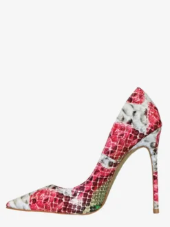 Escarpins à talons hauts et bout pointu pour femmes motif serpent