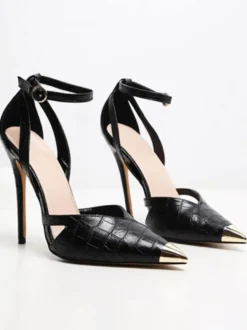 Escarpins à Talons Hauts Femme avec Bout Pointu Bicolores